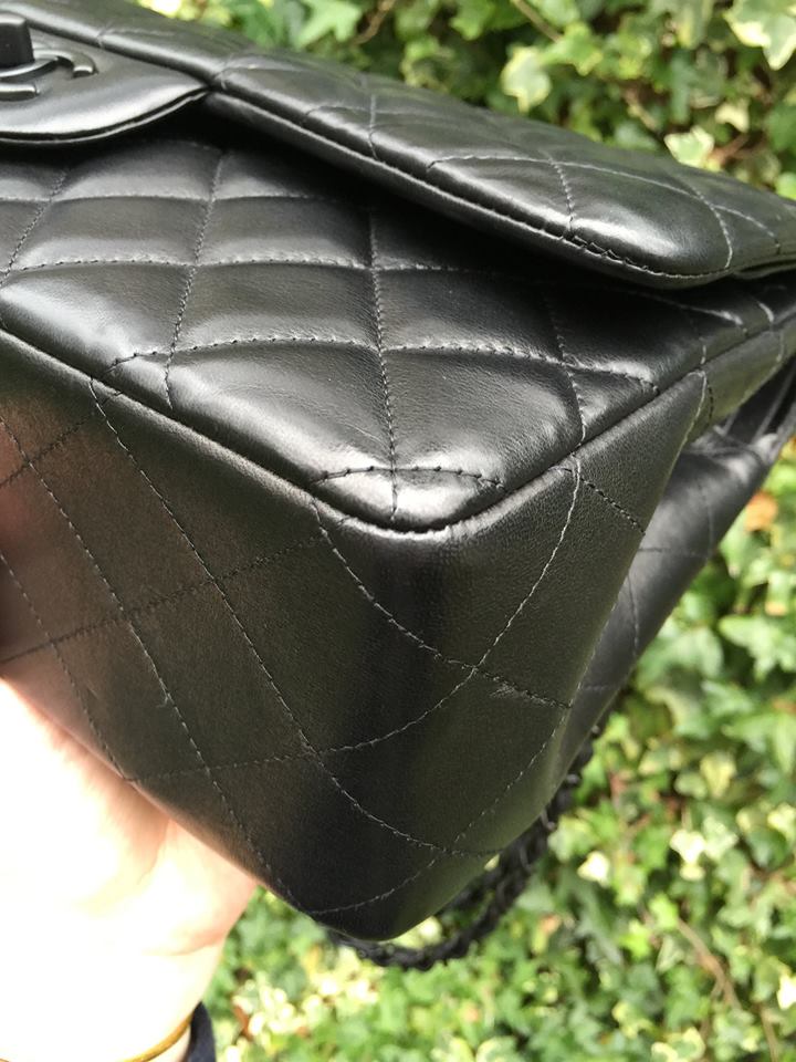 Black Python Jumbo Double Flap Bag Black Hardware, 2011