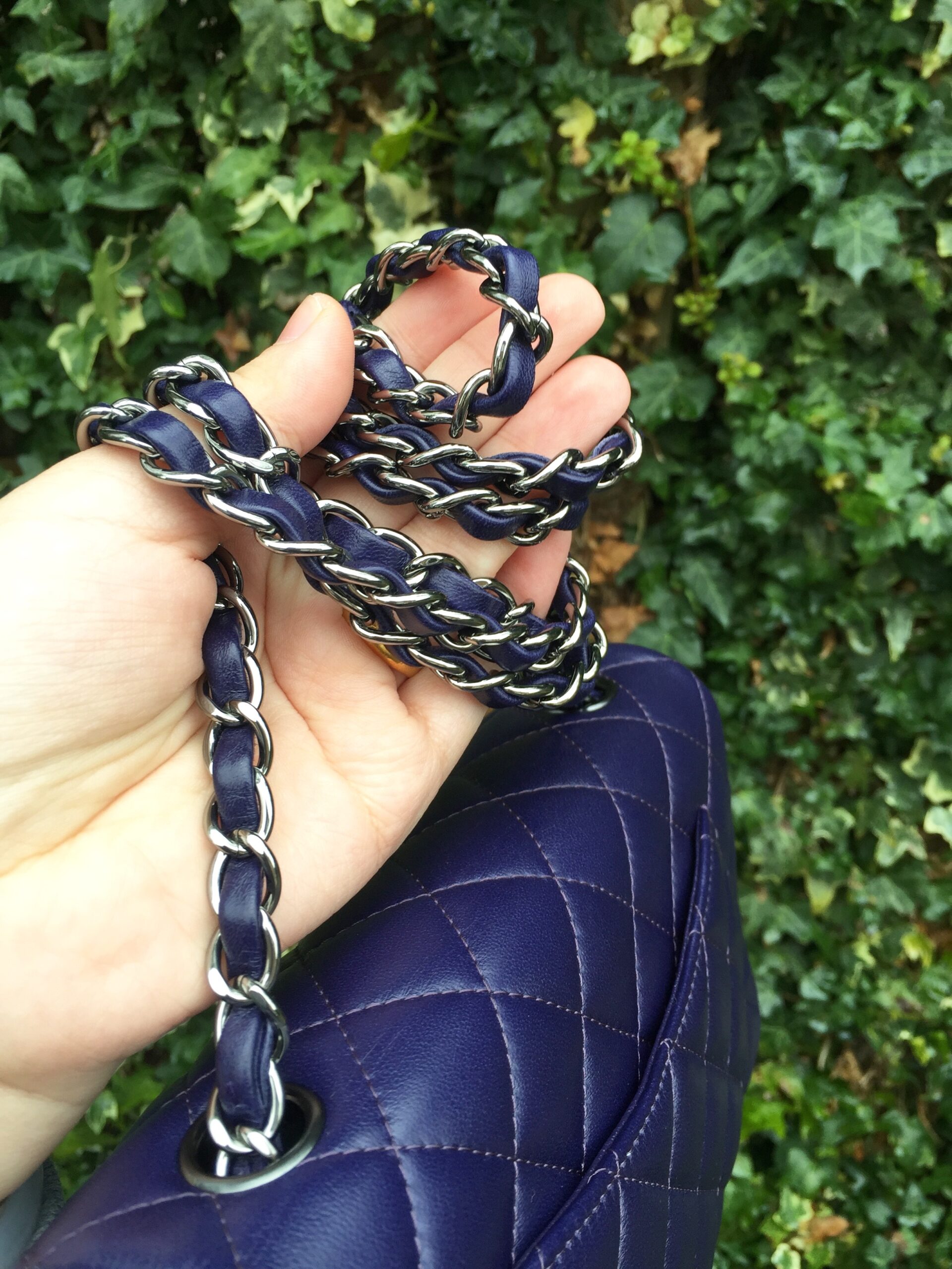 CHANEL Rectangular Mini Dark Purple Gum Metal Hardware 2016 - Image 13
