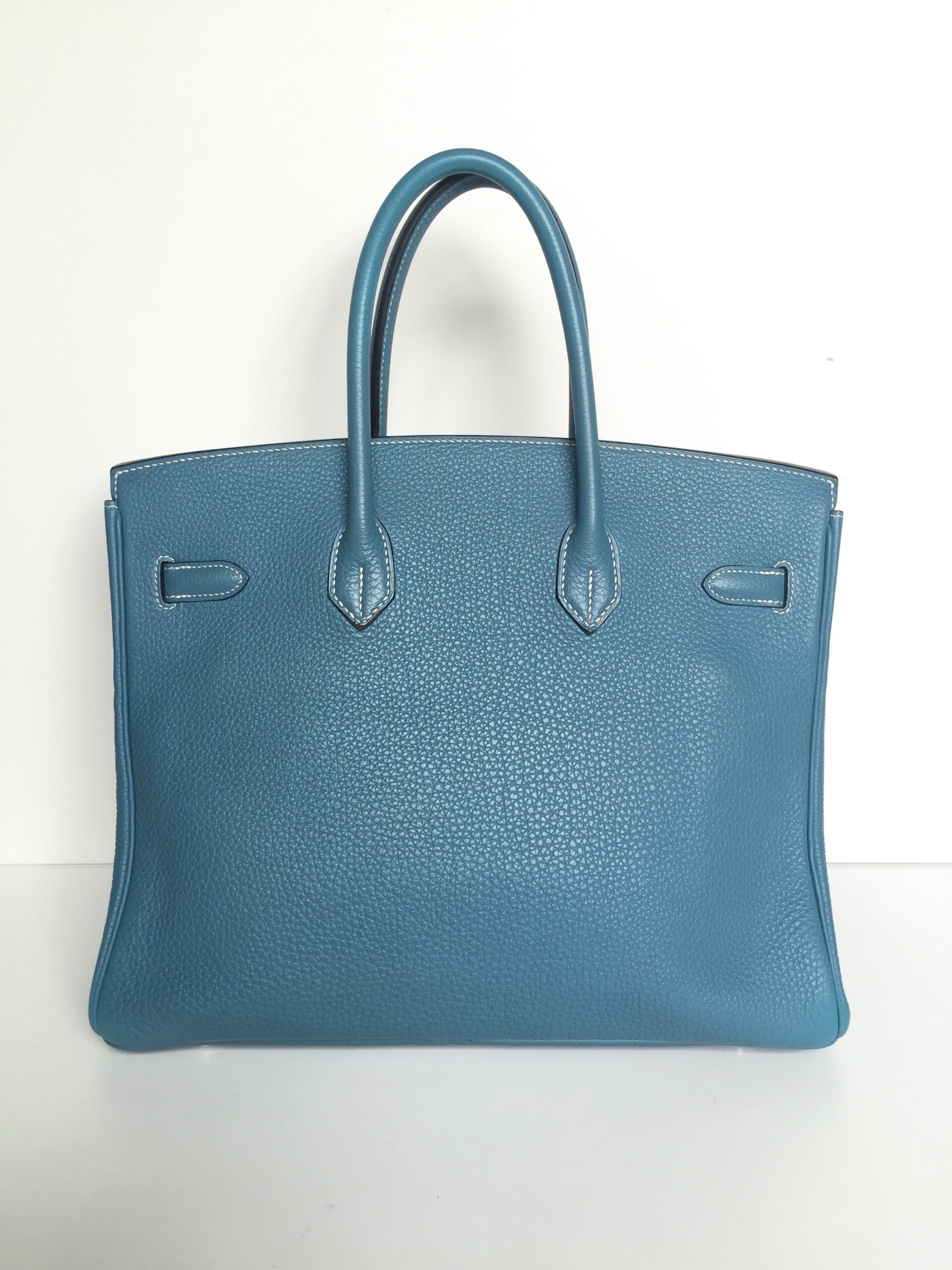 Hermès Birkin 35cm Blue Jean Togo Leather with Palladium Hardware Stamp M 2009 - Image 3