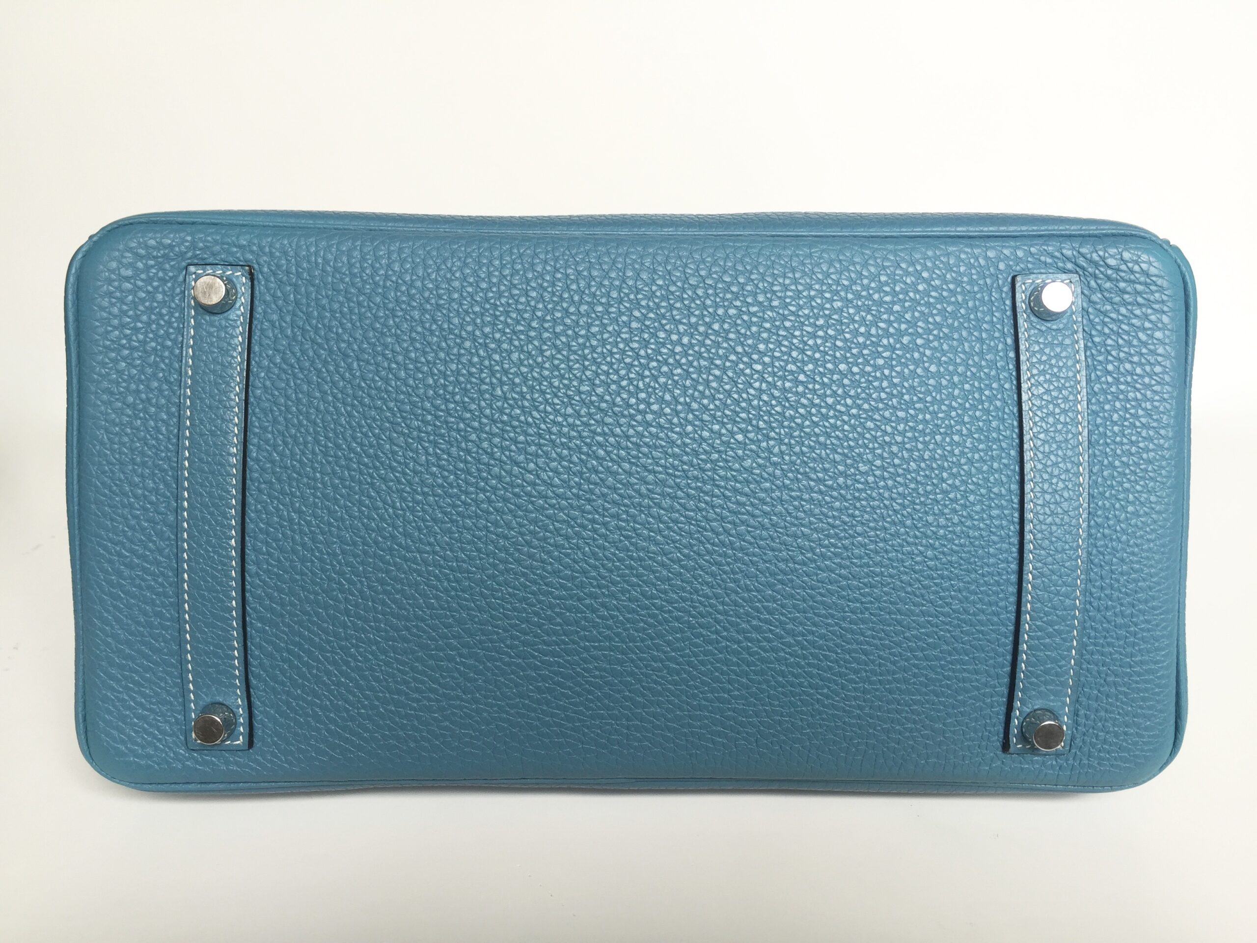 Hermès Birkin 35cm Blue Jean Togo Leather with Palladium Hardware Stamp M 2009 - Image 7