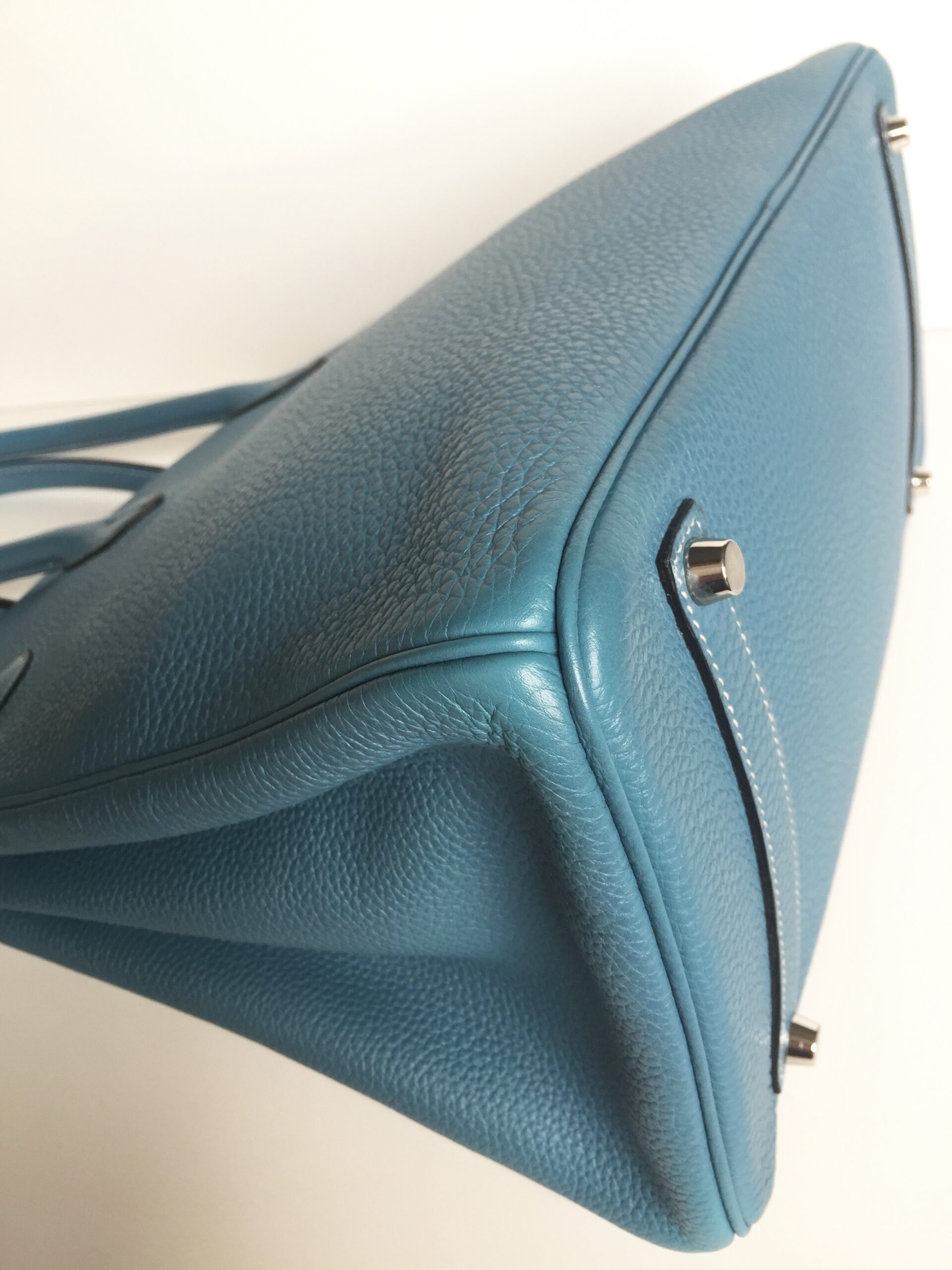 Hermès Birkin 35cm Blue Jean Togo Leather with Palladium Hardware Stamp M 2009 - Image 10