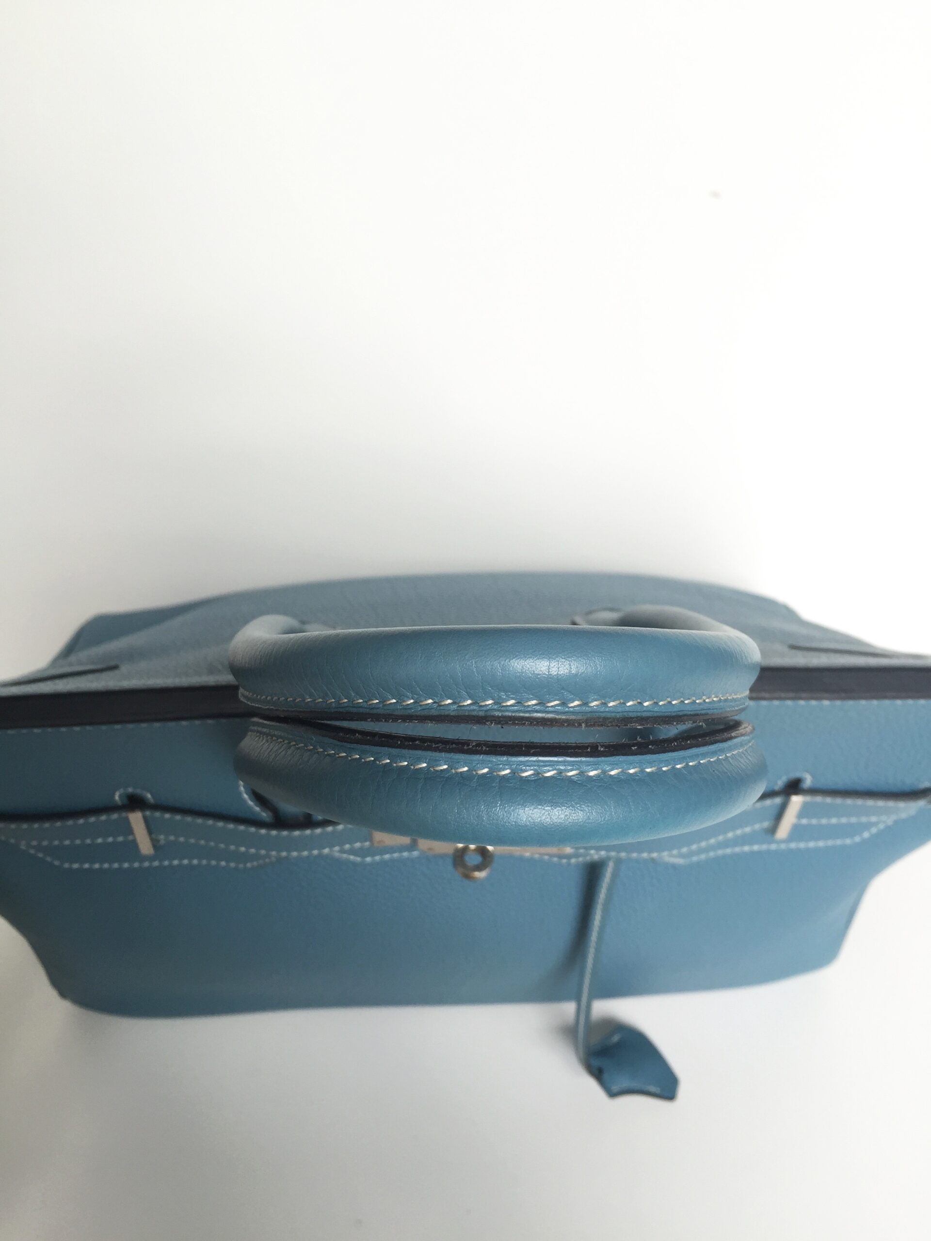 Hermès Birkin 35cm Blue Jean Togo Leather with Palladium Hardware Stamp M 2009 - Image 13