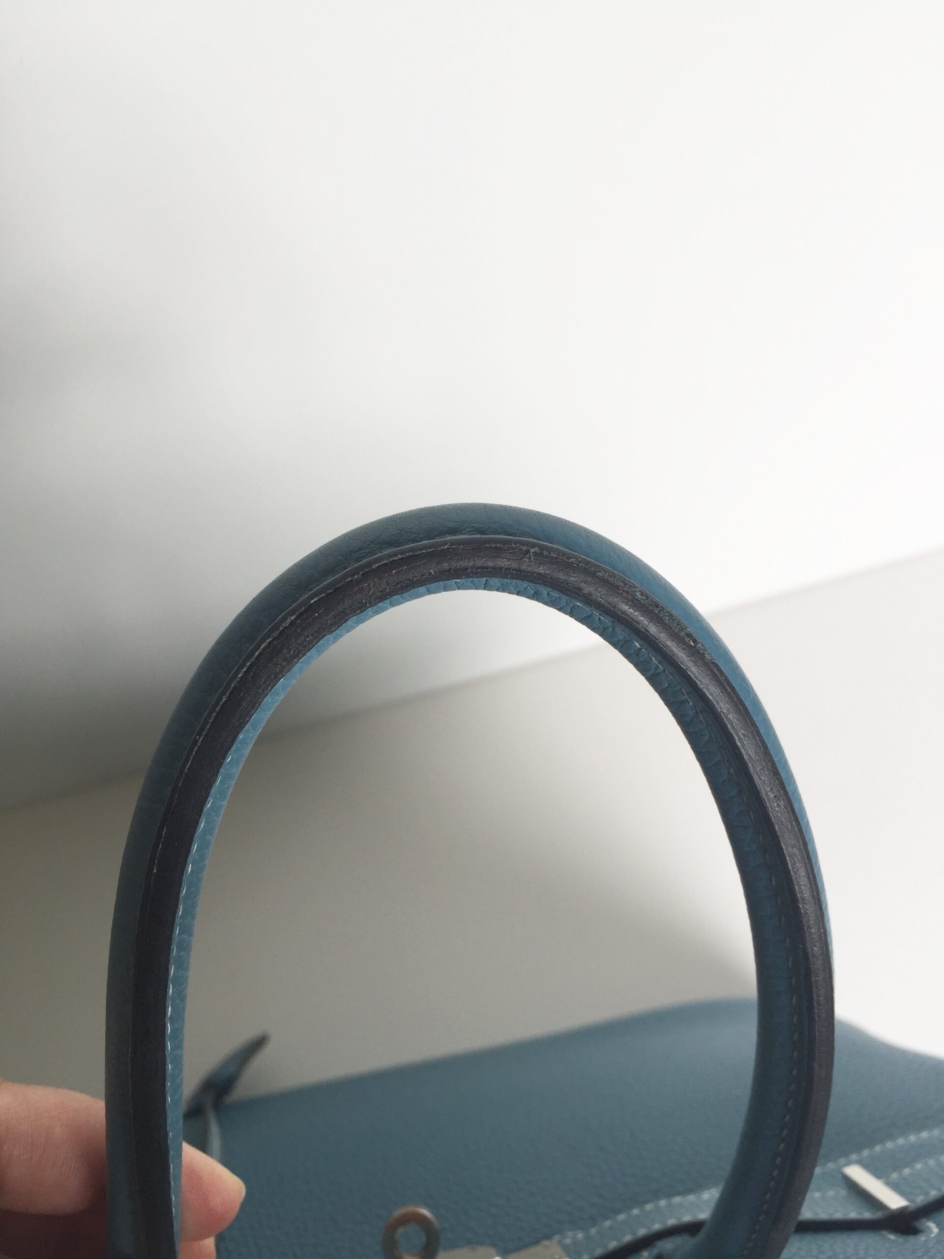 Hermès Birkin 35cm Blue Jean Togo Leather with Palladium Hardware Stamp M 2009 - Image 15