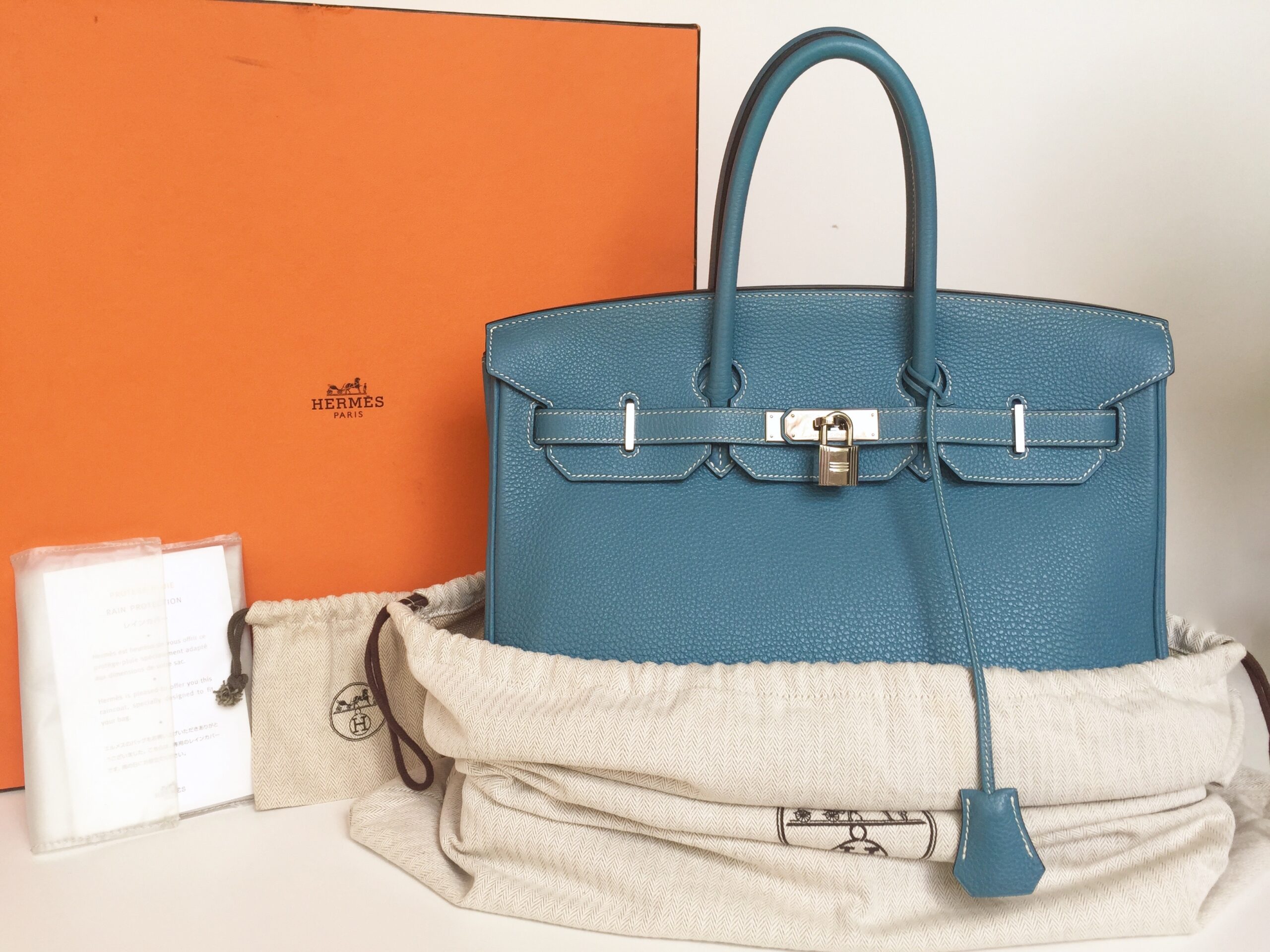 Hermès Blue 2004 35 Birkin Bag Leather ref.986169 - Joli Closet