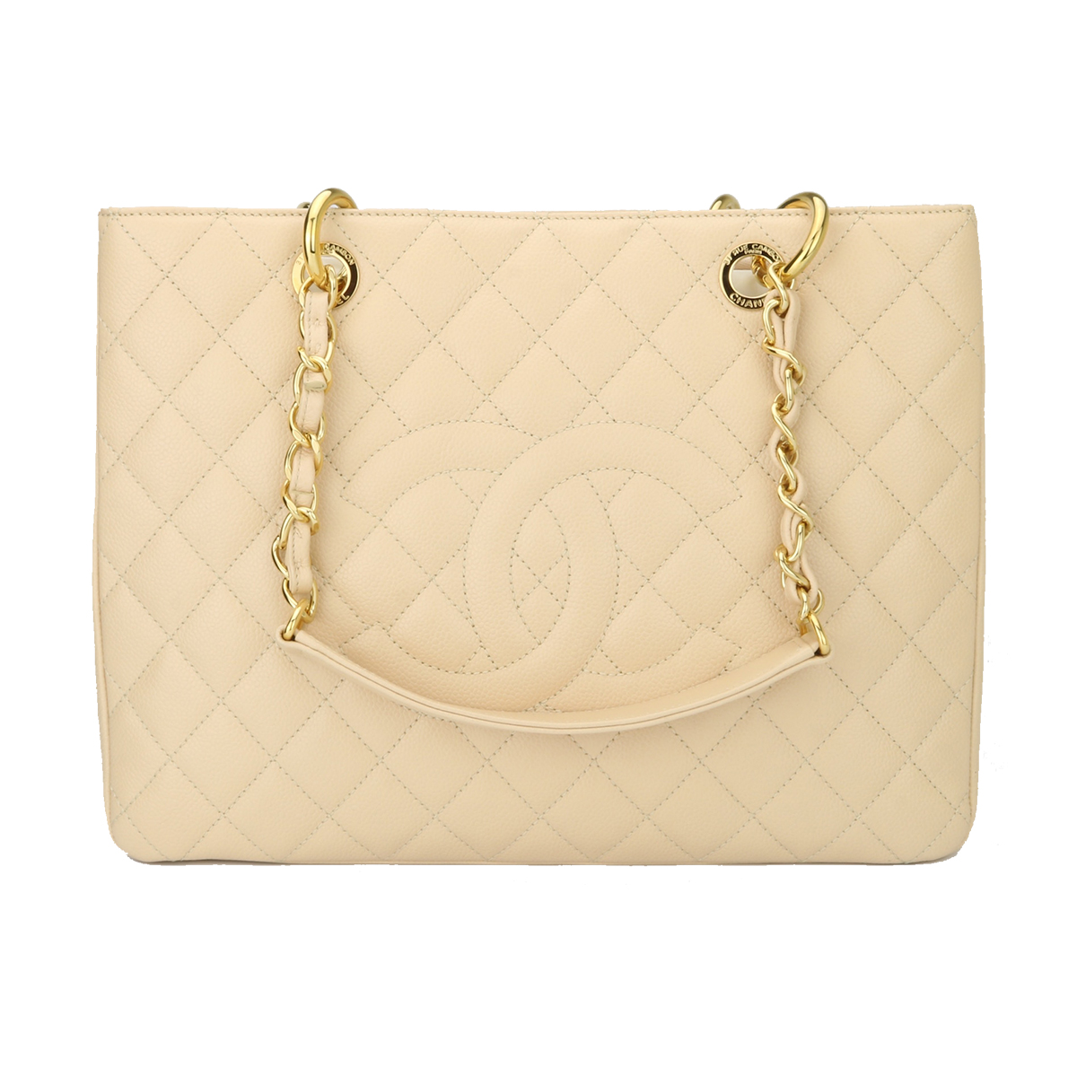 Chanel Grand Shopping Tote GST Beige Clair Caviar with Gold Hardware - SOLD