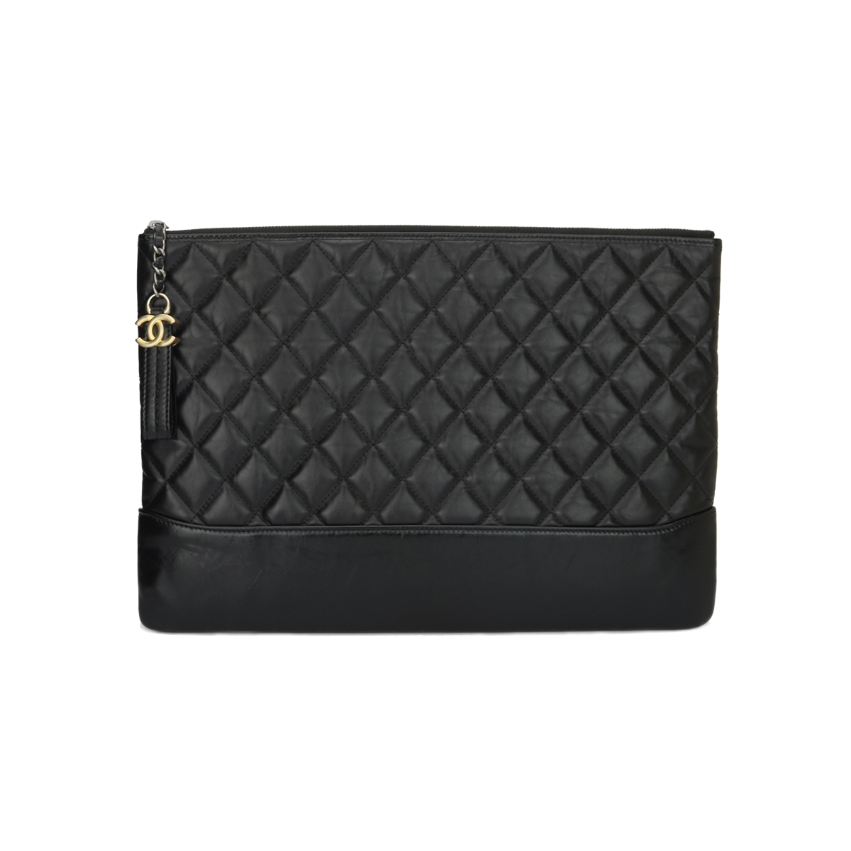 Chanel O Case Zip Around Clutch Pouch Cosmetic Case in Black Calfskin with  Gold Hardware - New - SOLD
