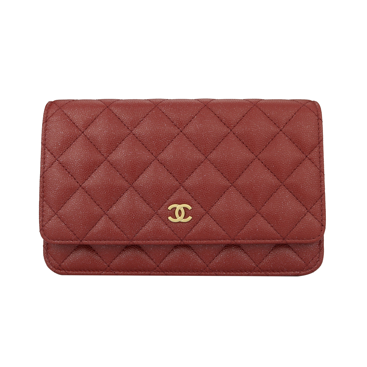 CHANEL Wallet On Chain Burgundy Iridescent Caviar Gold Hardware 2018 -  BoutiQi Bags