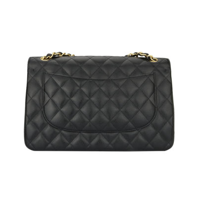 chanel jumbo caviar black gold