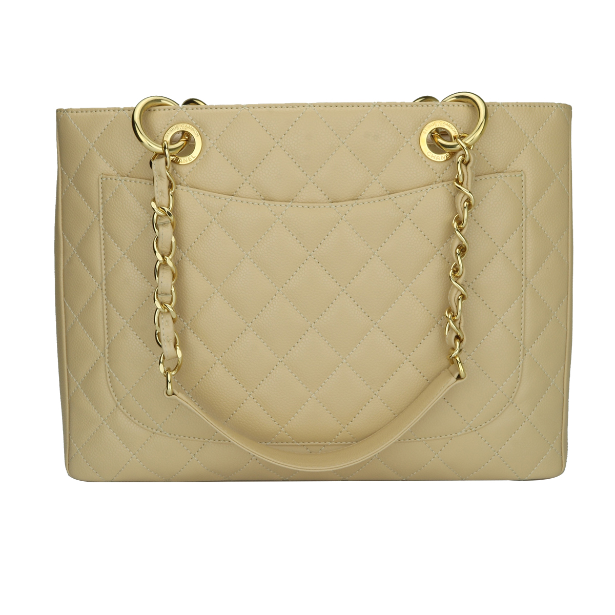 CHANEL Grand Shopping Tote (GST) Beige Clair Caviar Gold Hardware 2013 ...