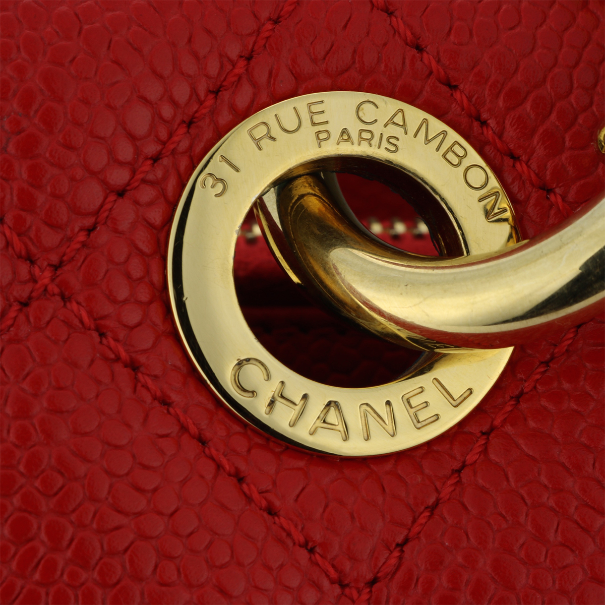 CHANEL Grand Shopping Tote (GST) Red Caviar with Gold Hardware 2014 at  1stDibs