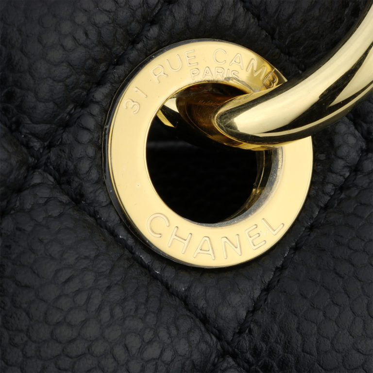 chanel gst black caviar gold hardware price