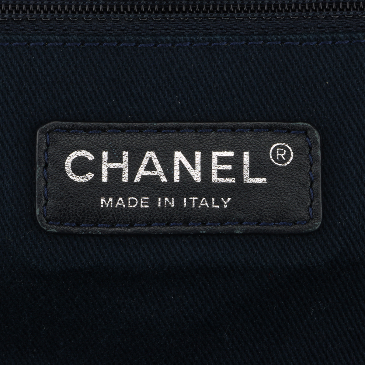 CHANEL Deauville Tote Blue Denim Large Silver Hardware 2015 - BoutiQi Bags