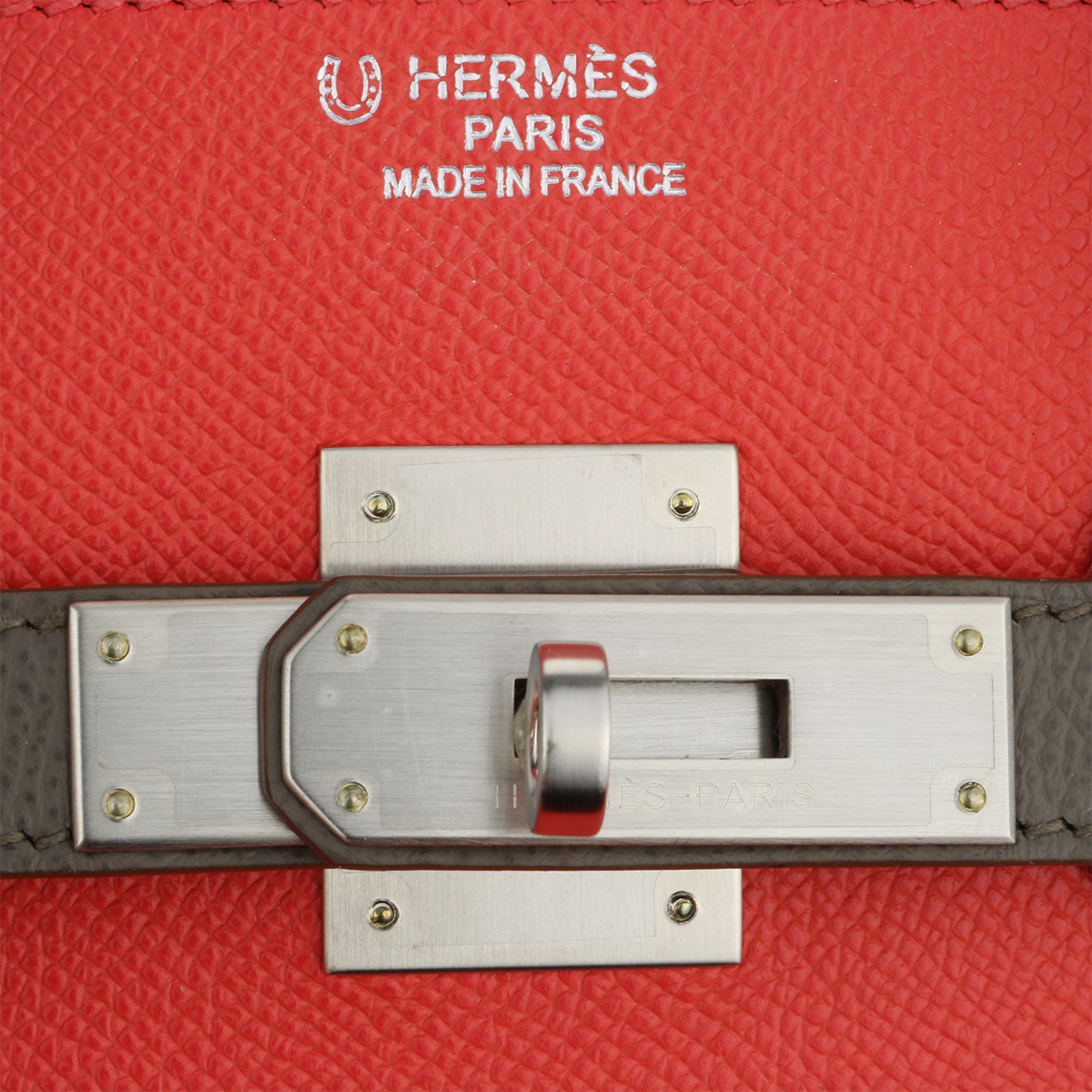 Hermès Birkin 35cm Special Order HSS Rouge Pivoine/ Etain Epsom Leather  Brushed Palladium Hardware Stamp P 2012 - BoutiQi Bags
