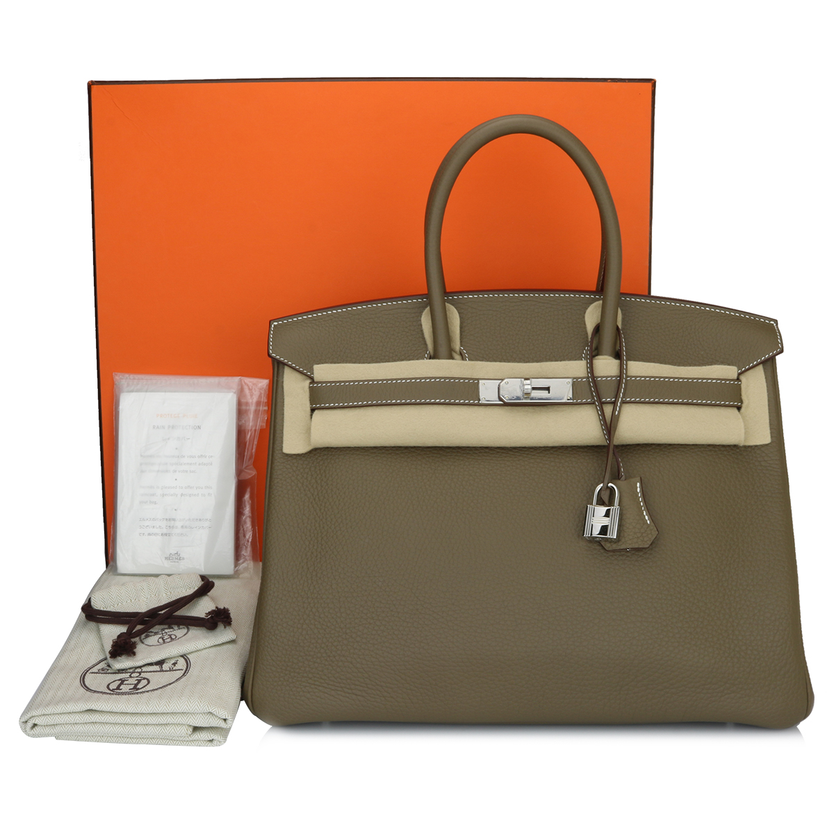 Hermès 35cm Anemone Togo leather Birkin bag sold at auction on 10th July