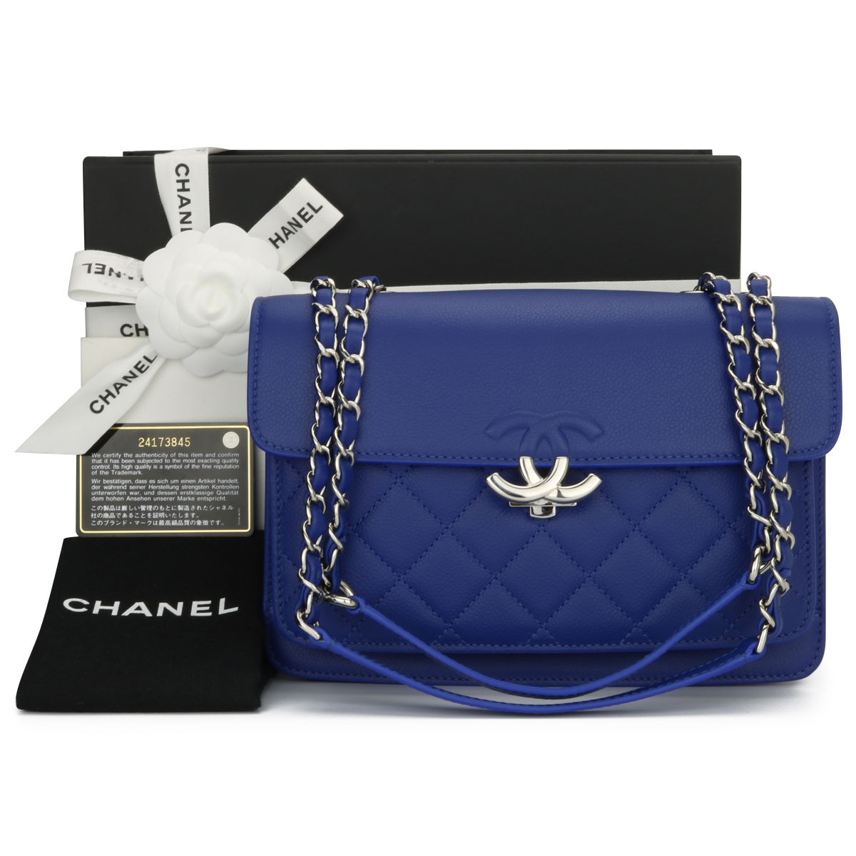 CHANEL Mini Urban Companion Flap Bag Blue Caviar Silver Hardware 2018 -  BoutiQi Bags
