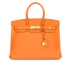Hermès Birkin 35cm Orange Togo Leather with Gold Hardware Stamp N 2010