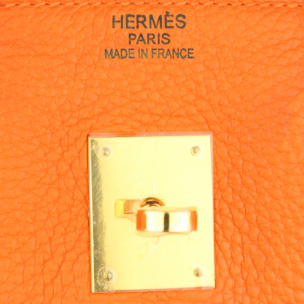 Hermes Orange Togo Leather Gold Hardware Birkin 35 Bag Hermes