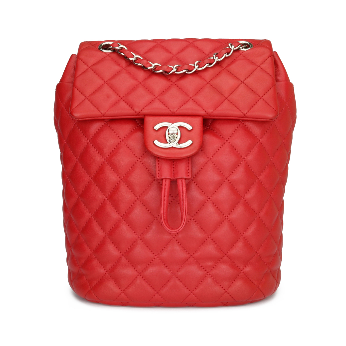 Chanel Red Lambskin Small Urban Spirit Backpack - Handbag | Pre-owned & Certified | used Second Hand | Unisex