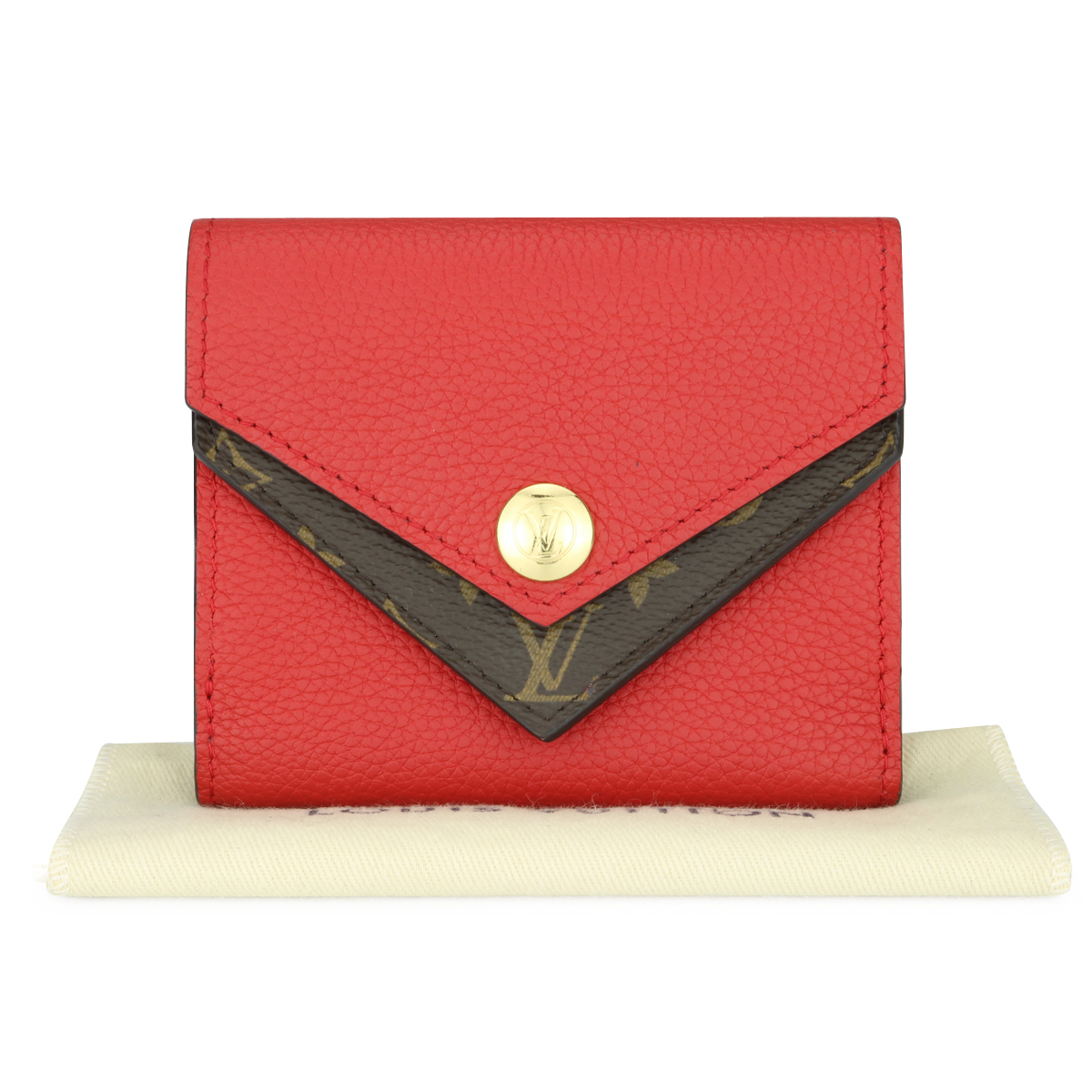 Louis Vuitton Double V Compact Wallet Monogram Canvas Rubis Leather 2018 -  BoutiQi Bags