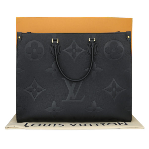 Louis Vuitton Onthego GM Monogram Empreinte Leather Black with Gold ...
