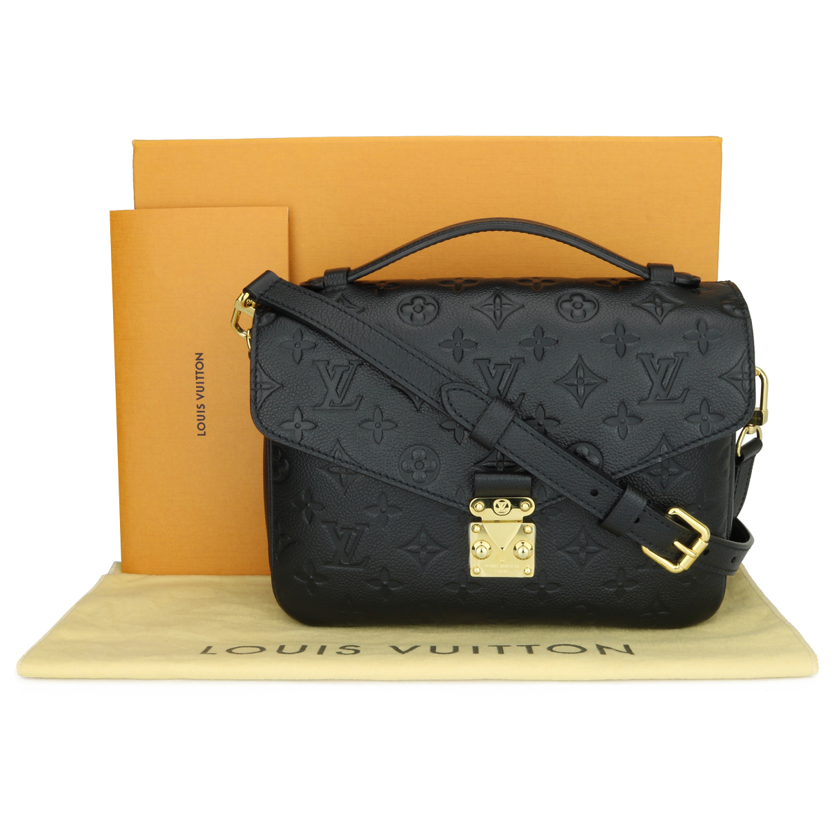 Louis Vuitton® Pochette Metis Black. Size