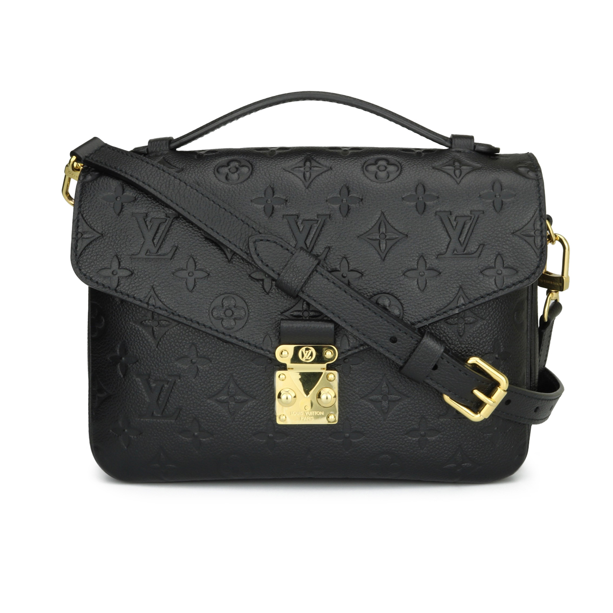Louis Vuitton Pochette Métis Monogram Empreinte Leather Black with