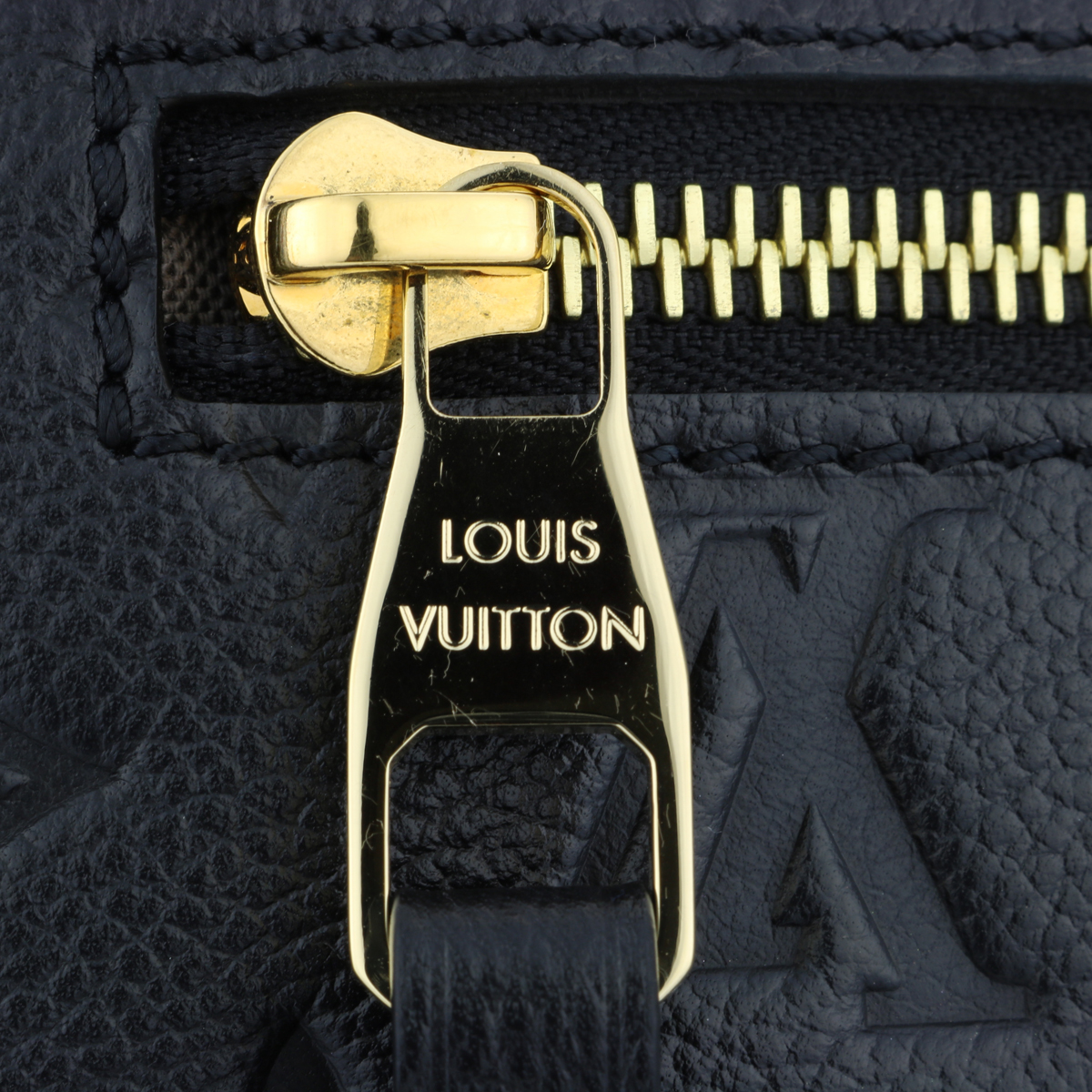 Louis Vuitton Black Monogram Empreinte Félicie Pochette Gold