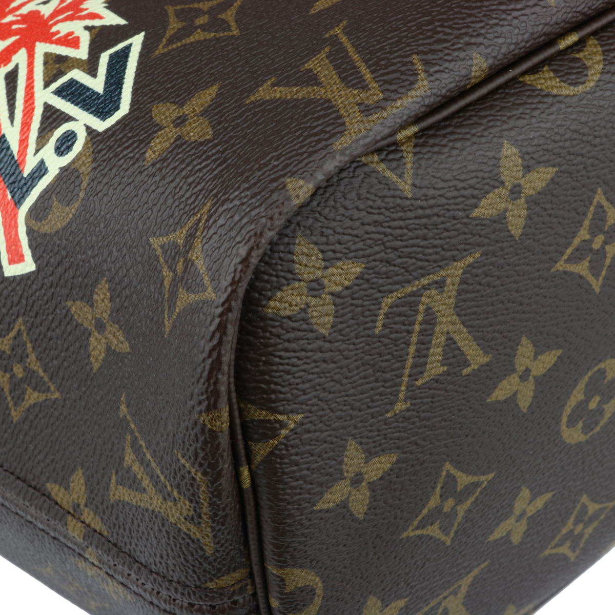 Louis Vuitton Neverfull World Tour Monogram Canvas Tote Bag Brown