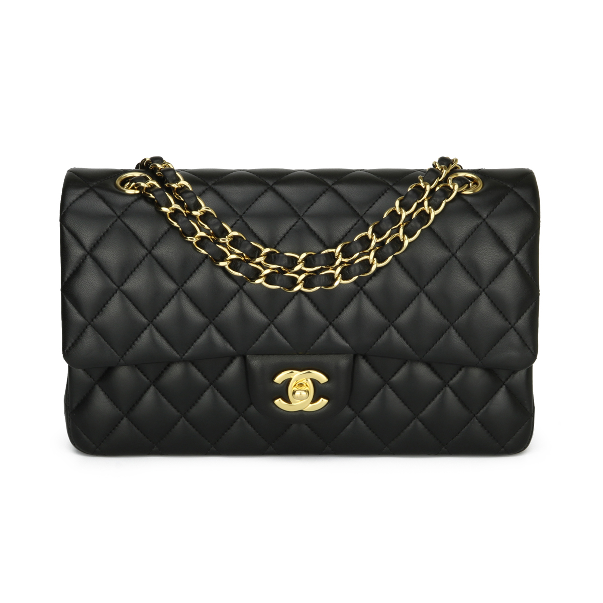 Chanel Quilted Chain Around Clutch Black Lambskin Gold Hardware – Coco  Approved Studio