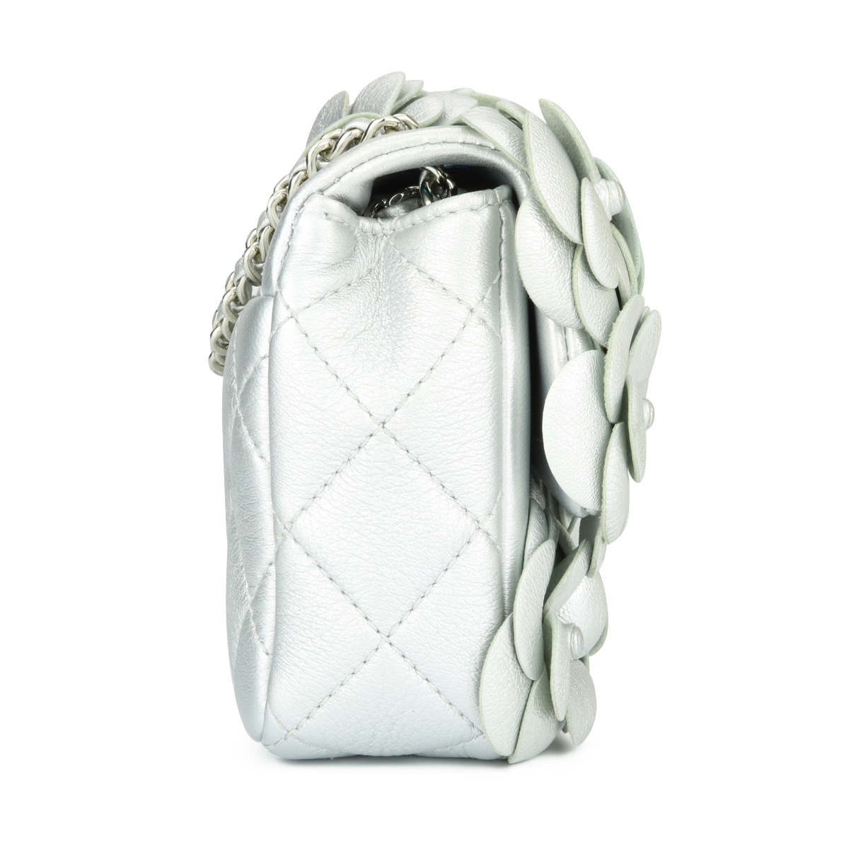 Chanel Mini Flap Bag Silver Hardware Grey - NOBLEMARS