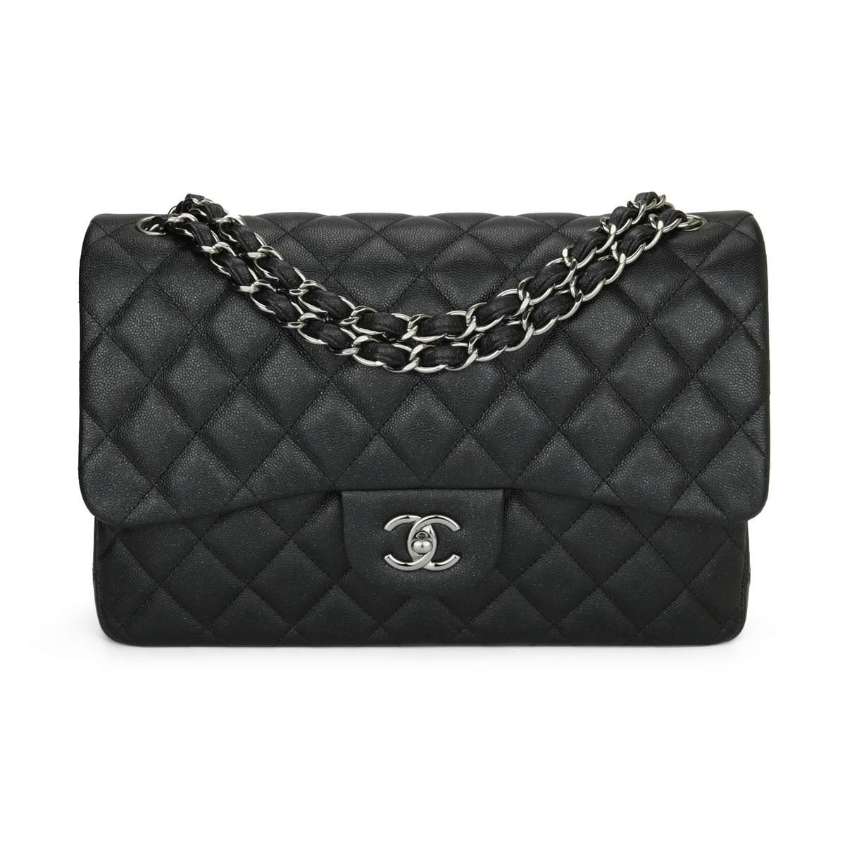 Chanel // 2018 Black Caviar Jumbo Flap Bag – VSP Consignment