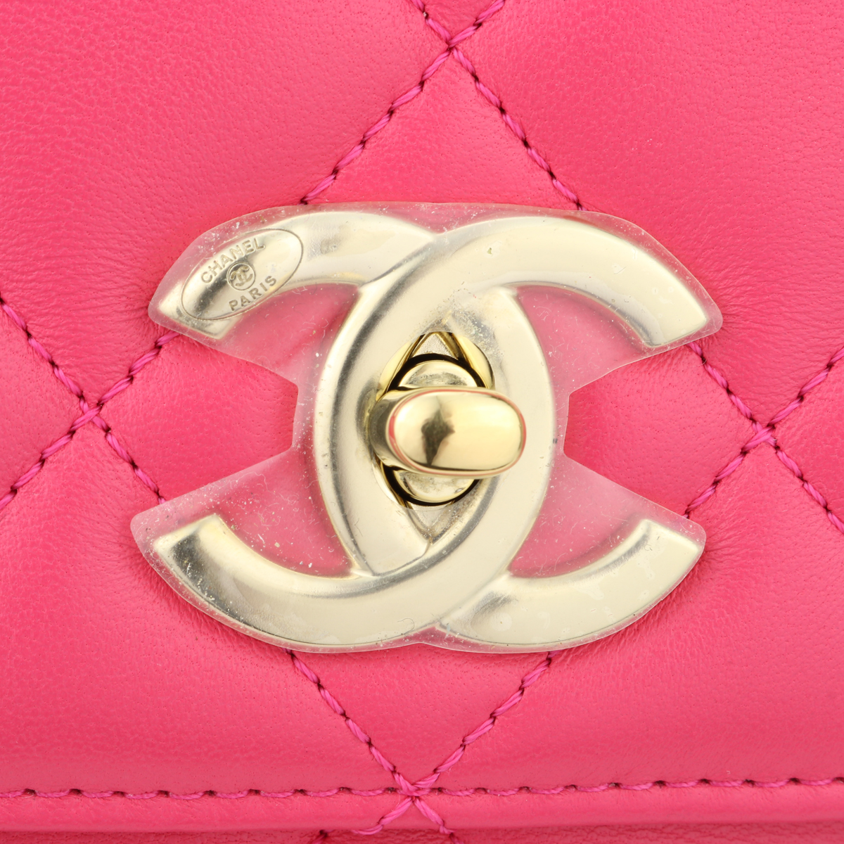 Chanel 17C Pink Caviar Light Gold Hardware Mini Rectangular