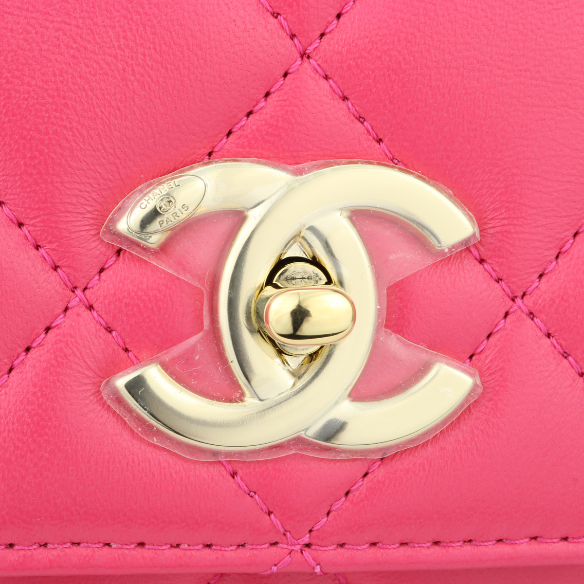 Chanel Light Pink Quilted Lambskin Trendy CC Wallet On Chain Gold