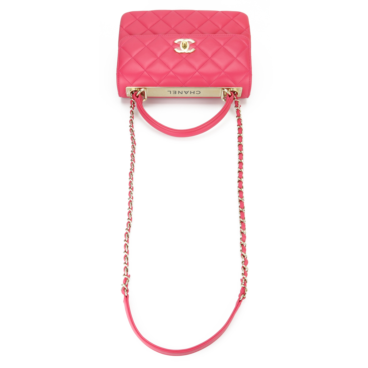 CHANEL Trendy CC Small Pink Lambskin Light Gold Hardware 2020 - BoutiQi Bags