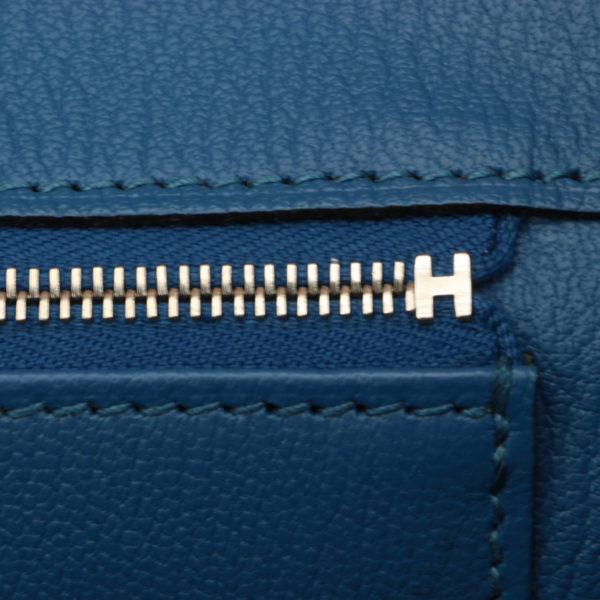 Hermes Birkin Handbag Bleu De Galice Togo with Palladium Hardware