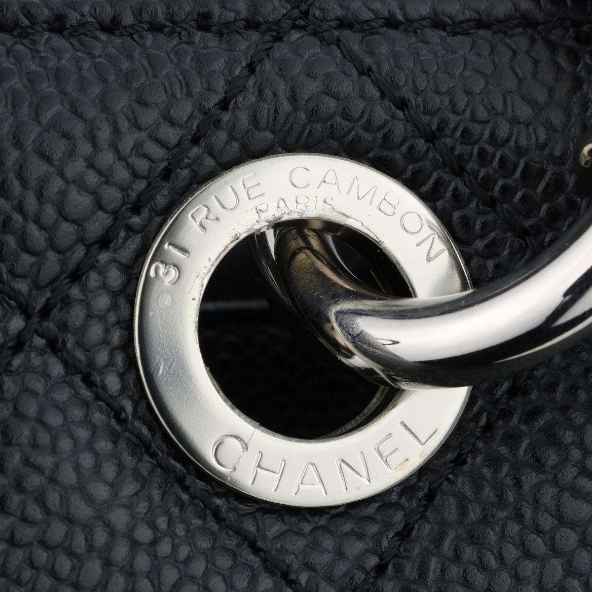 CHANEL Grand Shopping Tote (GST) Black Caviar Silver Hardware 2012 -  BoutiQi Bags
