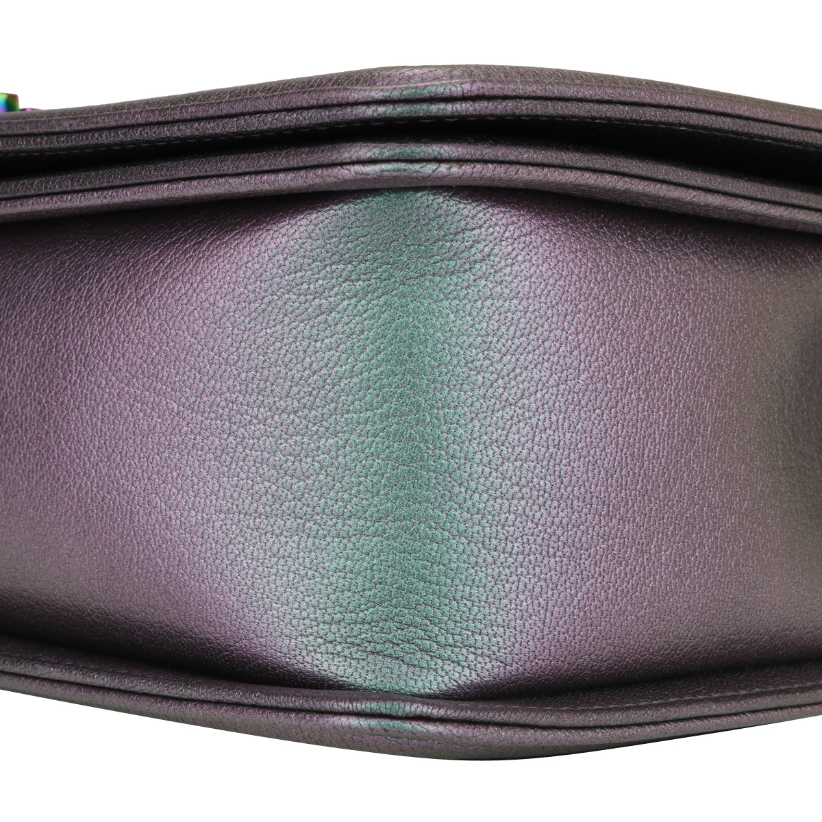 CHANEL New Medium Boy Bag Iridescent Purple Goatskin with Rainbow Hardware  2016 at 1stDibs