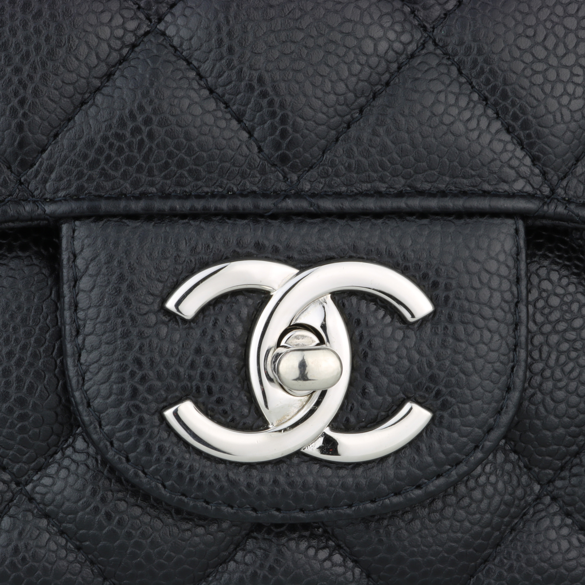 Chanel Classic Quilted Caviar Double Flap Jumbo Bag in Burgundy