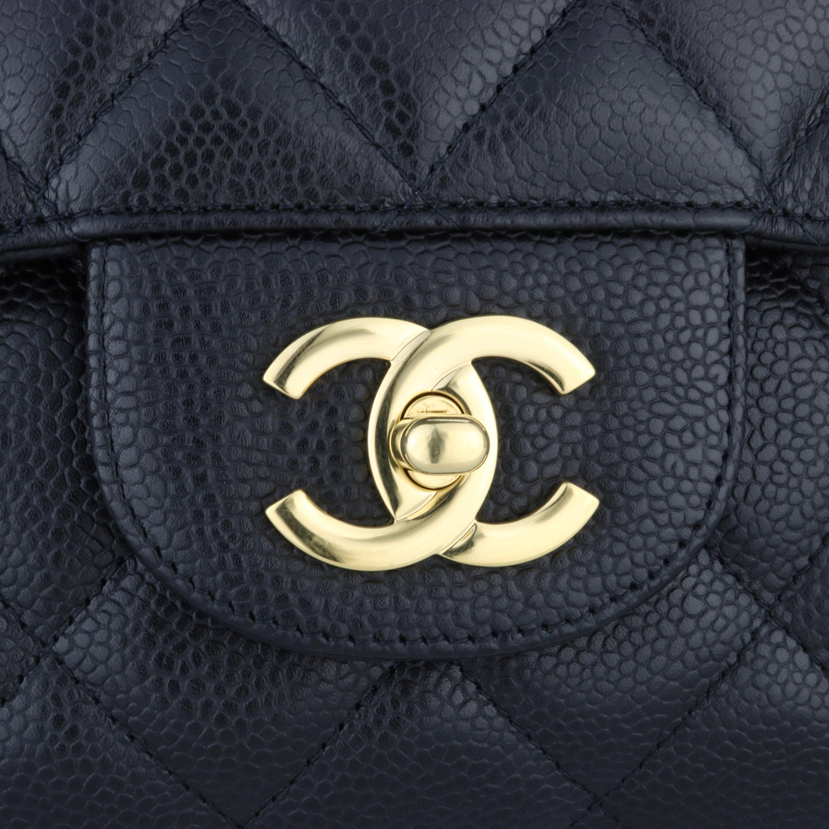 Vintage Chanel Jumbo Classic Single Flap Bag Black Caviar Gold Hardware
